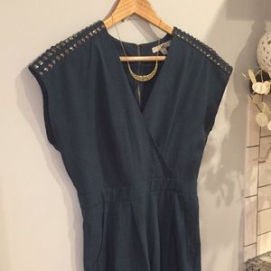 Studded Shoulder Dress